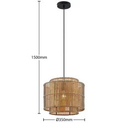 Lindby Bridga riippuvalaisin, Ø 35 cm, musta, bambu