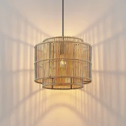 Lindby Bridga riippuvalaisin, Ø 35 cm, musta, bambu