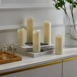 Lindby Candora LED-kynttilä 5 kpl, kaukosäädin