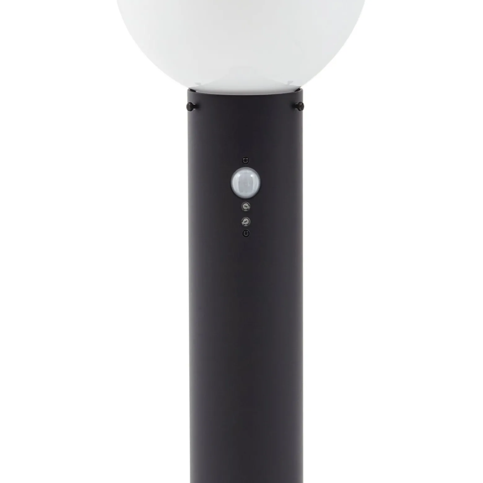 Lindby Dangan-pollarivalaisin, musta/opaalinen 60 cm, lasi, anturi