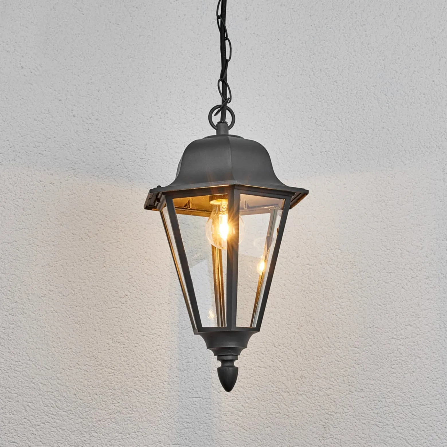 Lindby Edana ulkovalaisin, 40 cm, antrasiitti, E27, IP44