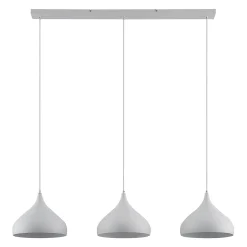 Lindby Elamira-riippuvalaisin, valkoinen, metalli, 133 cm, 3-valo.