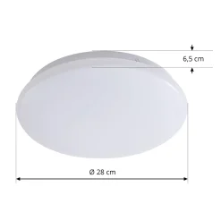 Lindby Emeryn LED-kattovalaisin, halkaisija 28 cm, valkoinen, 3 000 K
