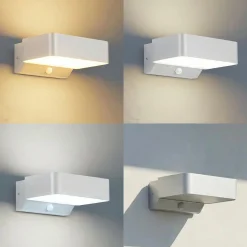 Lindby Fando LED-ulkoseinävalaisin, mattahopea, liiketunnistin, IP44