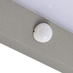 Lindby Fando LED-ulkoseinävalaisin, mattahopea, liiketunnistin, IP44