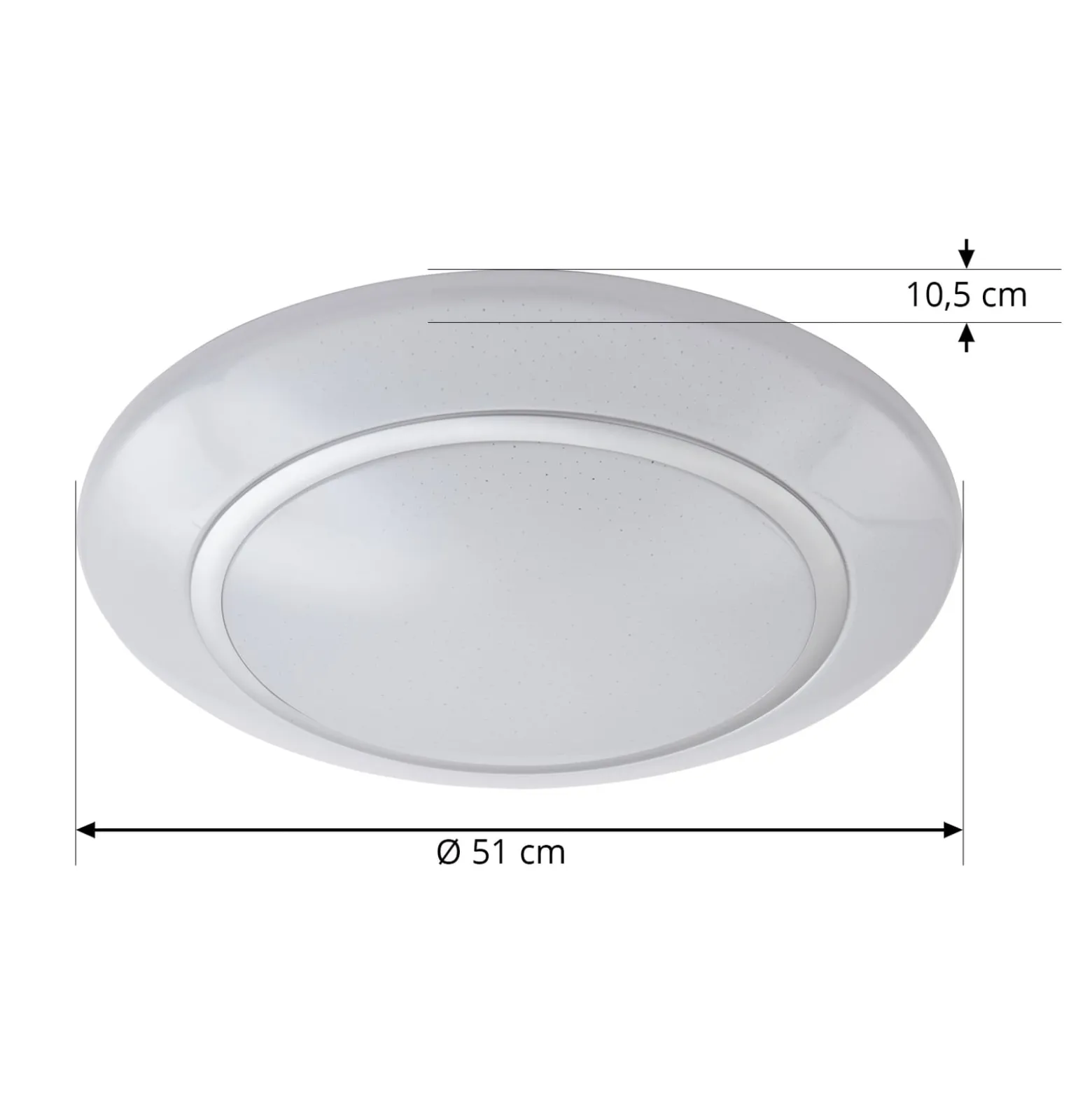 Lindby Felecina-LED-kattovalo, Ø 50,5 cm, RGBW