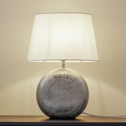 Lindby Florentino pöytävalaisin, 49 cm, keramiikka, tekstiili