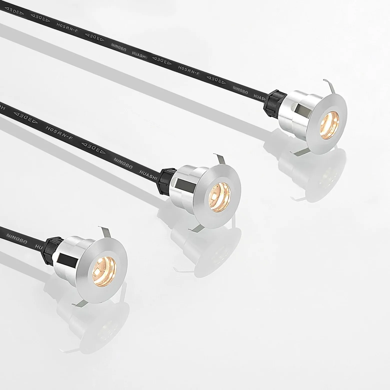Lindby Gracelle -LED-uppovalo 3 kpl, pyöreä