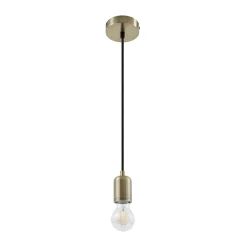 Lindby Hattie-riippuvalaisin, E27-pidin, messinki, Ø 4,7 cm