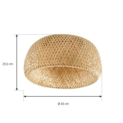 Lindby Jadwiga -kattovalaisin, halkaisija 45 cm, bambu, E27