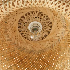 Lindby Jadwiga -kattovalaisin, halkaisija 45 cm, bambu, E27