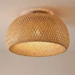 Lindby Jadwiga -kattovalaisin, halkaisija 45 cm, bambu, E27