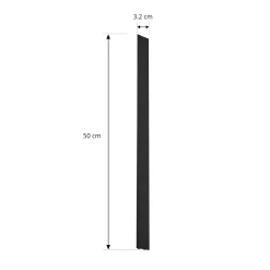 Lindby kansi Linaro, musta, 1-vaiheinen järjestelmä, 50 cm