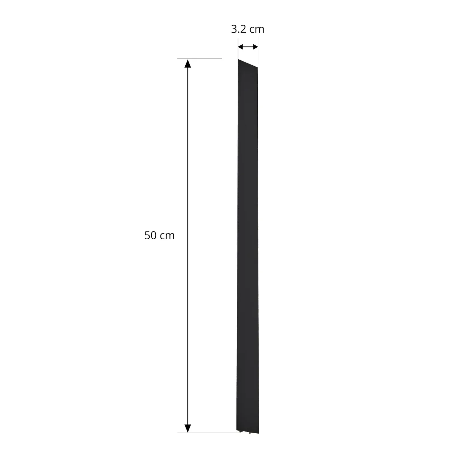 Lindby kansi Linaro, musta, 1-vaiheinen järjestelmä, 50 cm