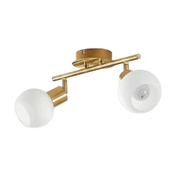 Lindby kattovalaisin Elaina, 30 cm, 2-valo, messinki, lasi, E14
