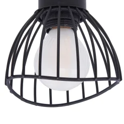 Lindby kattovalaisin Piena, musta, 2-valo, metalli, 39cm