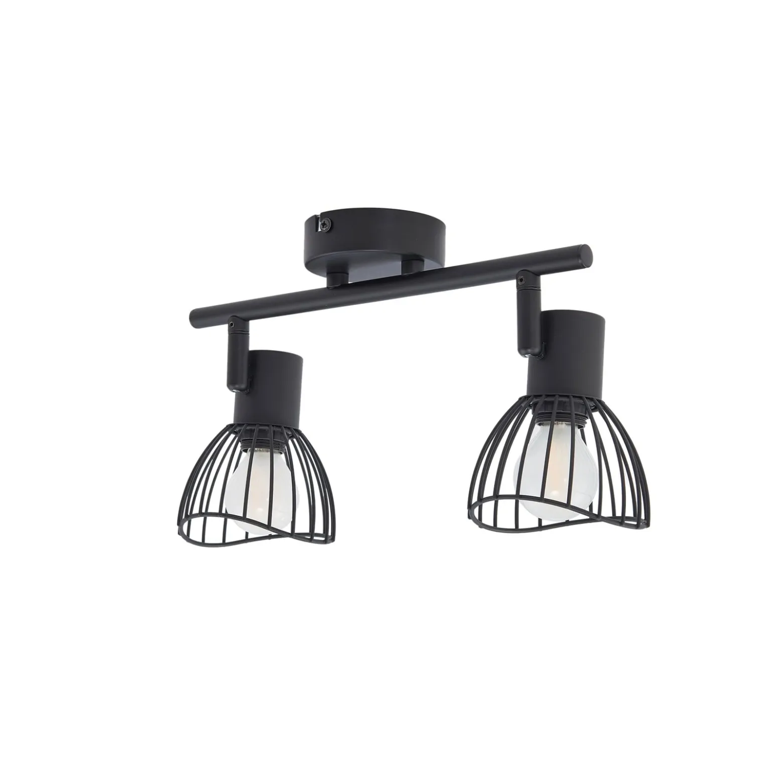 Lindby kattovalaisin Piena, musta, 2-valo, metalli, 39cm