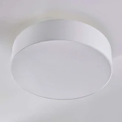 Lindby kattovalaisin Sebatin, Ø 50 cm, valkoinen, kangas, E27