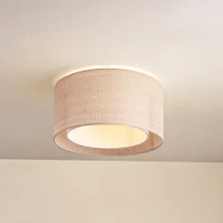 Lindby kattovalaisin Soula, Ø 40 cm, beige, muovia, E27
