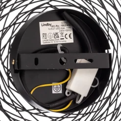 Lindby kattovalaisin Thorian, musta, rauta, Ø 40 cm, E27