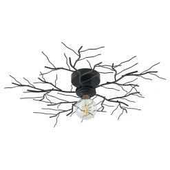 Lindby kattovalaisin Vetki, Ø 60 cm, musta, 1-valo, metallia