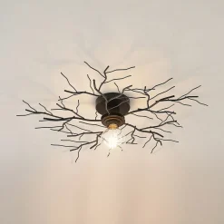 Lindby kattovalaisin Vetki, Ø 60 cm, musta, 1-valo, metallia