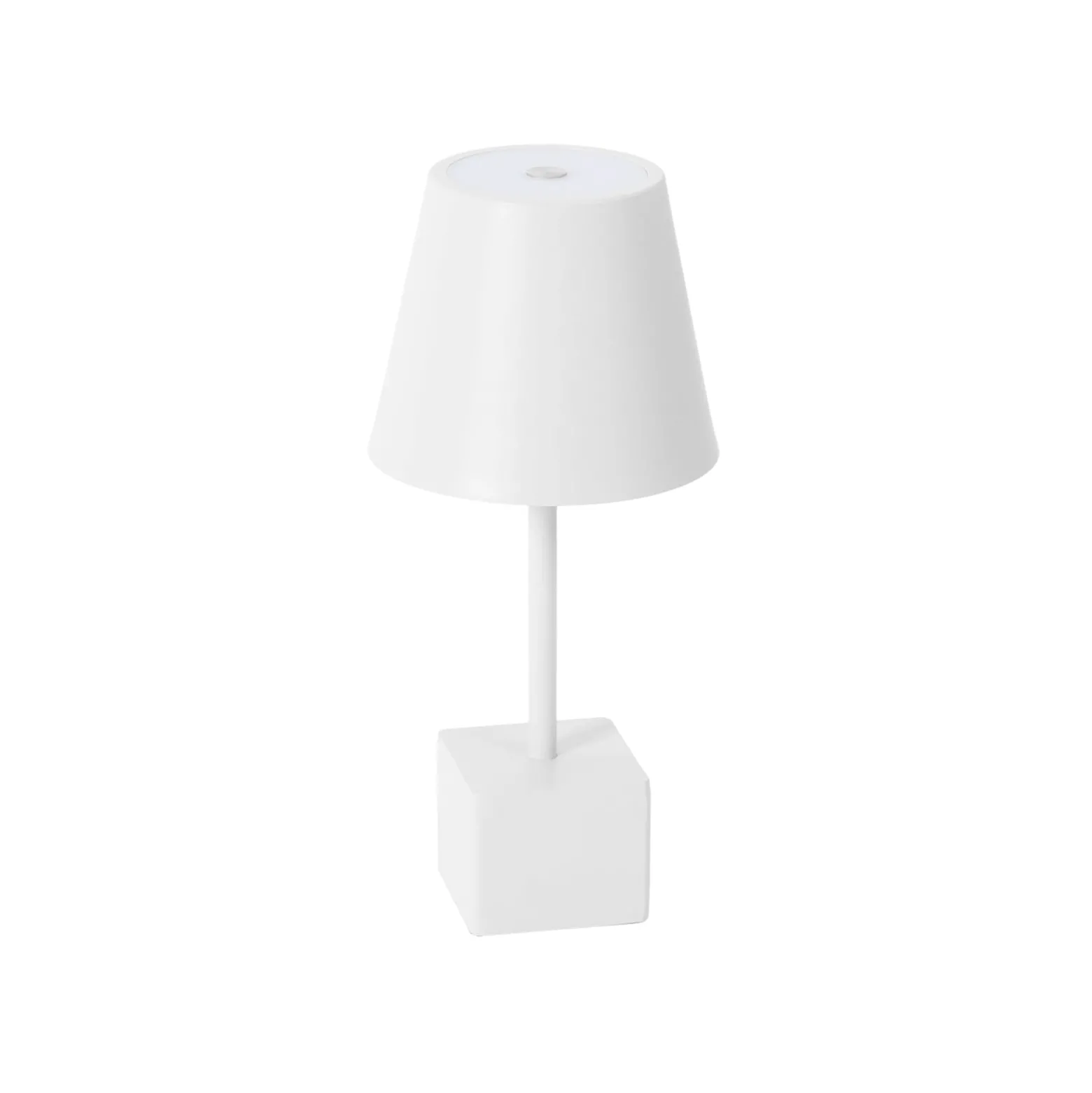 Lindby ladattava LED-pöytävalaisin Janea CUBE, valkoinen, metallia