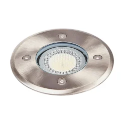 Lindby lattiauppovalaisin Insa, Ø11cm, ruostumaton teräs, GU10, IP67