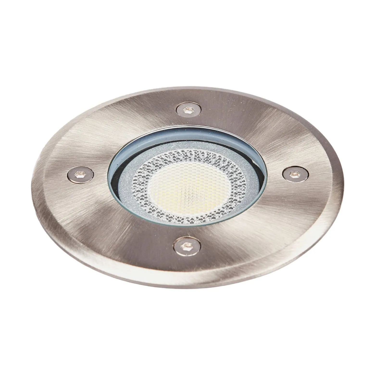Lindby lattiauppovalaisin Insa, Ø11cm, ruostumaton teräs, GU10, IP67