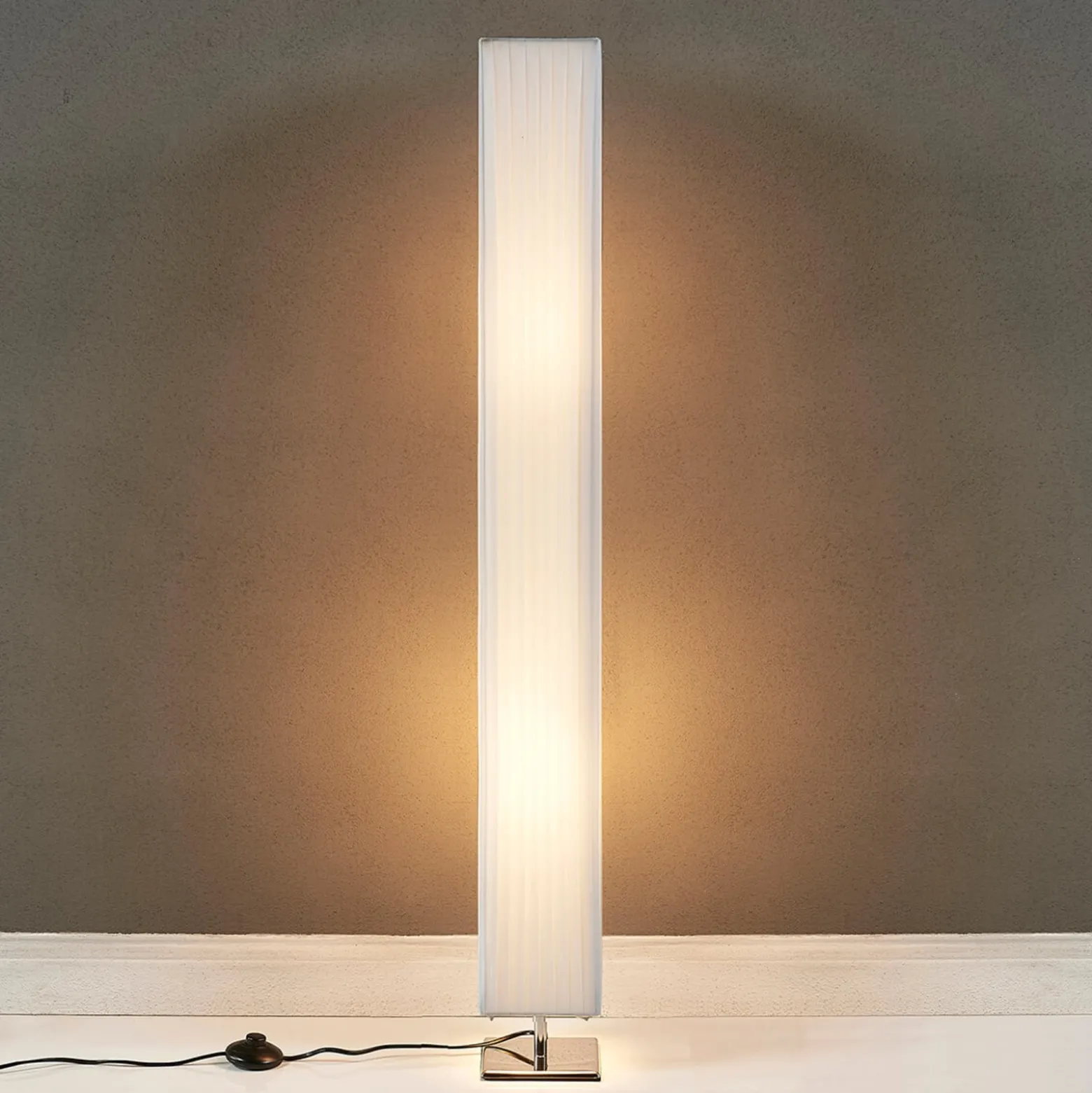 Lindby lattiavalaisin Janno, valkoinen, tekstiili, metalli, 120cm, E27