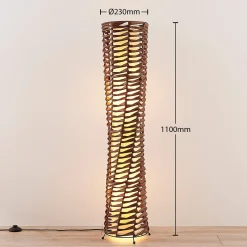 Lindby lattiavalaisin Joas, 110 cm, paperi, tekstiili, ruskea