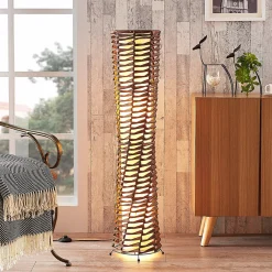 Lindby lattiavalaisin Joas, 110 cm, paperi, tekstiili, ruskea