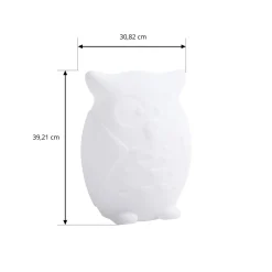 Lindby LED-akkulamppu Errol, pöllö, valkoinen, RGBW, IP54
