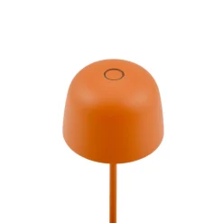 Lindby LED-akku-pöytävalaisin Arietty, oranssi, himmennettävä, IP65