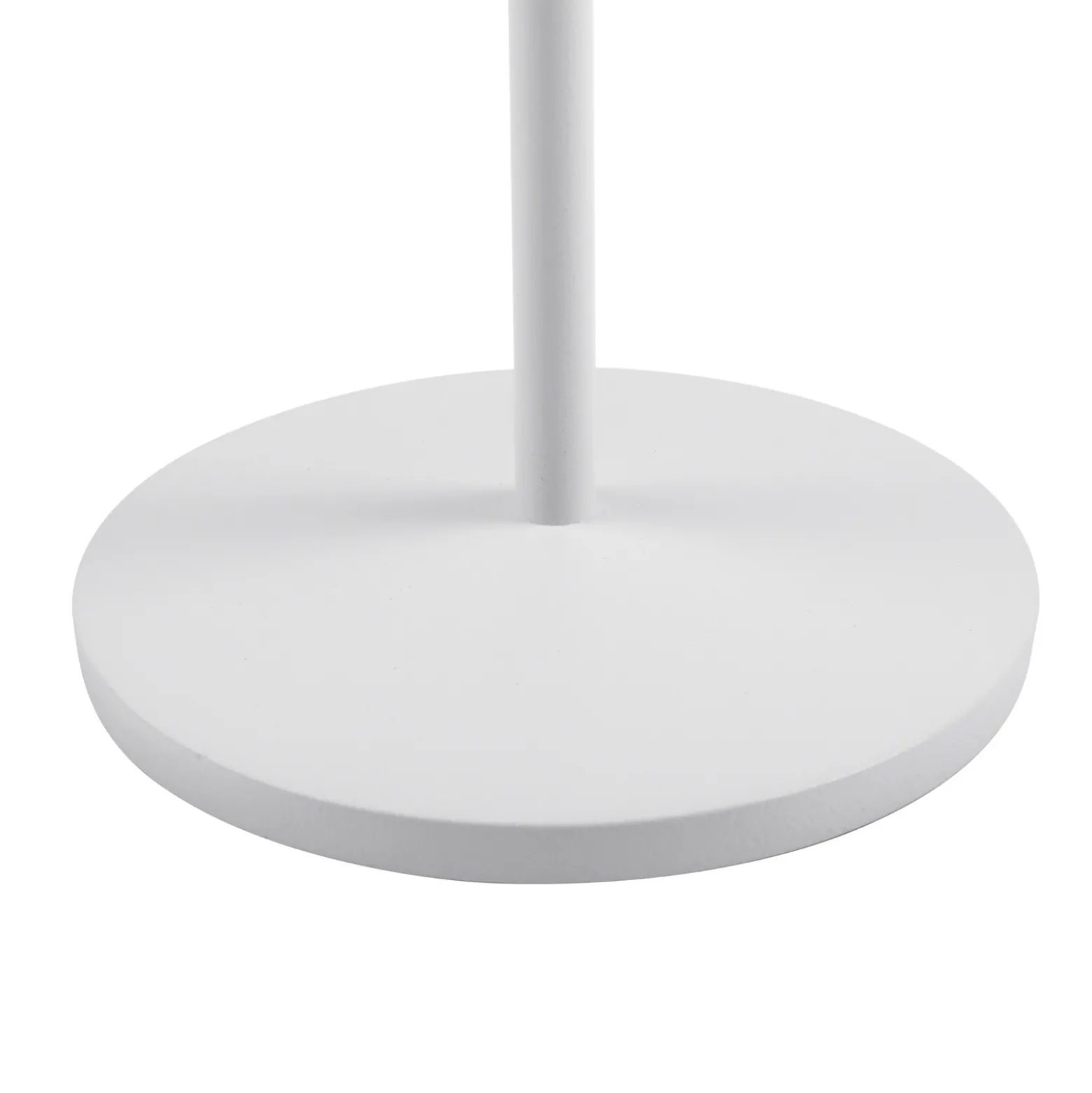 Lindby LED-akku pöytävalaisin Esali, valkoinen, uurteet, 29 cm