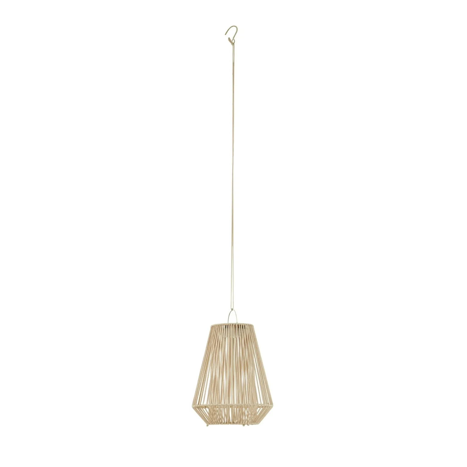 Lindby LED-aurinkokäyttöinen riippuvalaisin Austas, beige, Ø 32 cm, USB, IP54
