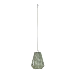 Lindby LED-aurinkokäyttöinen riippuvalaisin Austas, vihreä, Ø 32 cm, USB, IP54