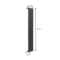 Lindby LED-aurinkokäyttöinen seinävalaisin Laarni, himmennettävä, IP54, musta