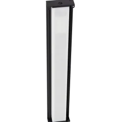 Lindby LED-aurinkokäyttöinen seinävalaisin Laarni, himmennettävä, IP54, musta