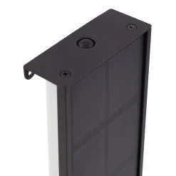 Lindby LED-aurinkokäyttöinen seinävalaisin Laarni, himmennettävä, IP54, musta