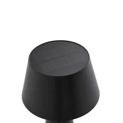 Lindby LED-aurinkopöytälamppu Lirinor musta muovi 13 cm