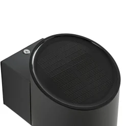 Lindby LED aurinko ulkoseinävalaisin Bentlas, antrasiitti, IP44