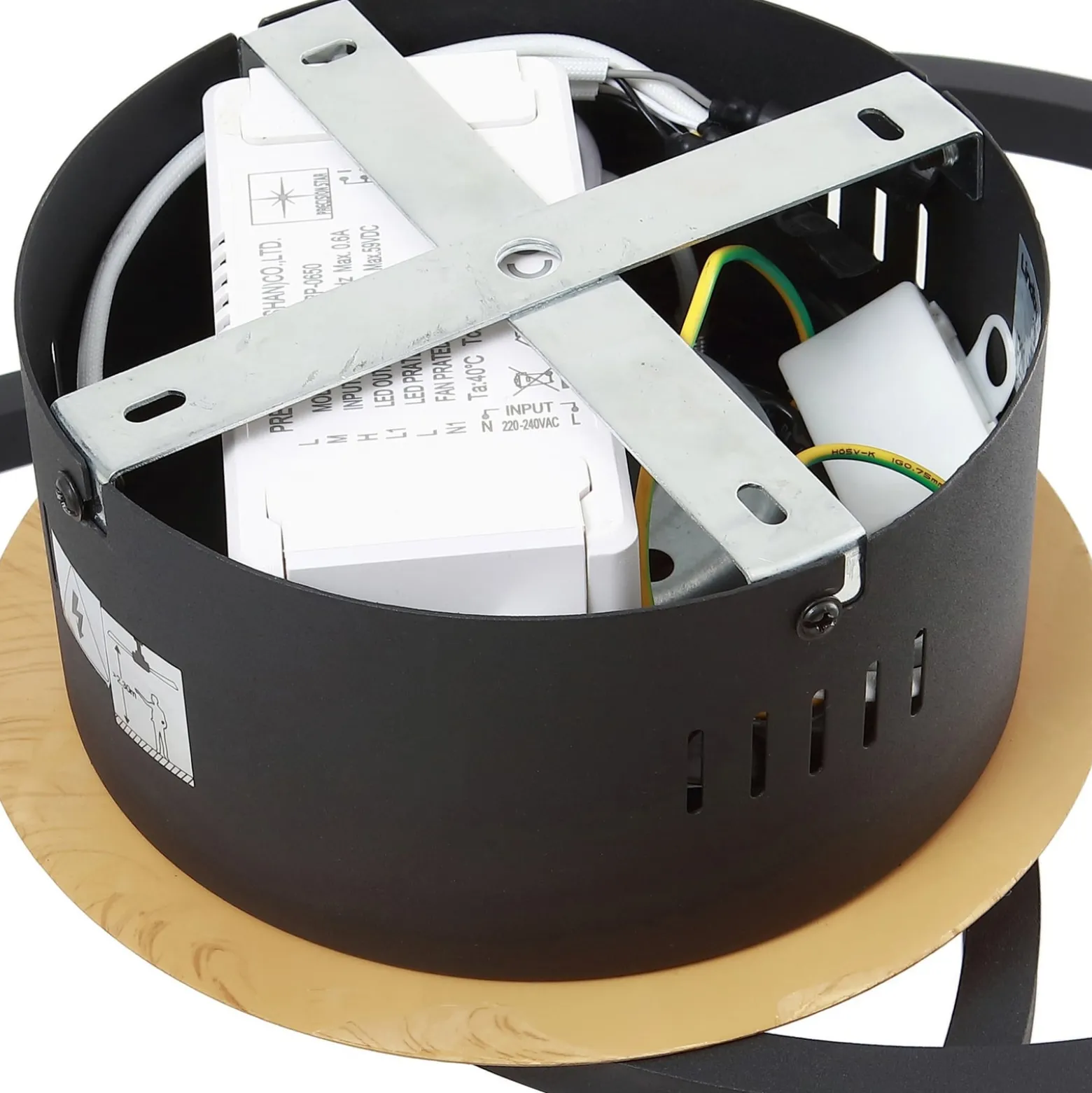 Lindby LED kattotuuletin Lomana, musta, hiljainen, CCT