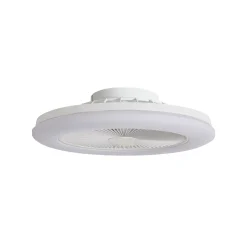 Lindby LED-kattotuuletin Vedin, valkoinen, DC, Ø 45 cm, RGBW