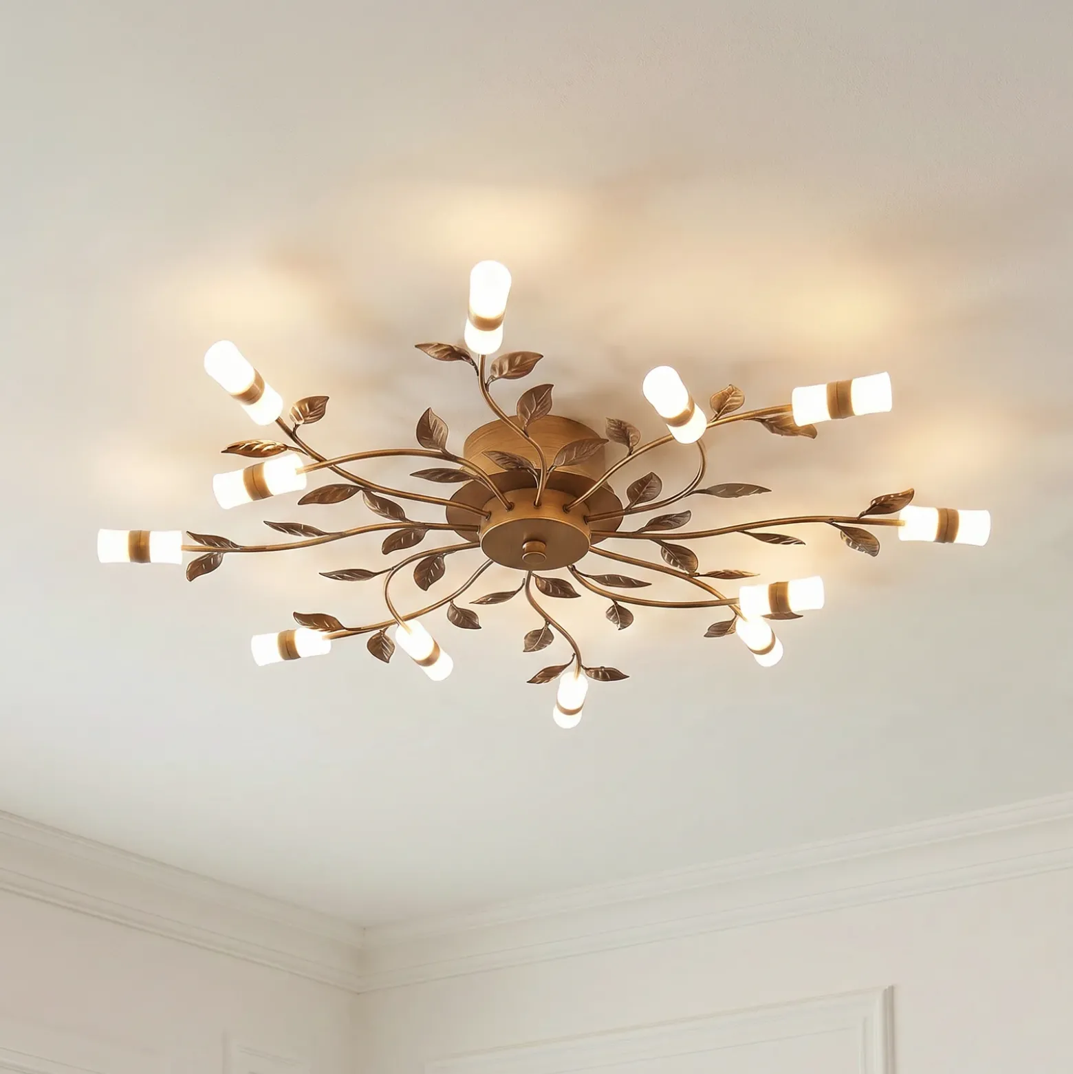 Lindby LED-kattovalaisin Bentas, pronssi, metalli, Ø 80cm