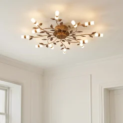 Lindby LED-kattovalaisin Bentas, pronssi, metalli, Ø 80cm
