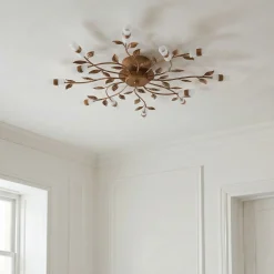 Lindby LED-kattovalaisin Bentas, pronssi, metalli, Ø 80cm
