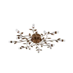 Lindby LED-kattovalaisin Bentas, pronssi, metalli, Ø 80cm