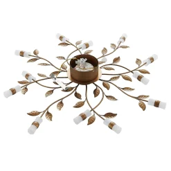 Lindby LED-kattovalaisin Bentas, pronssi, metalli, Ø 80cm