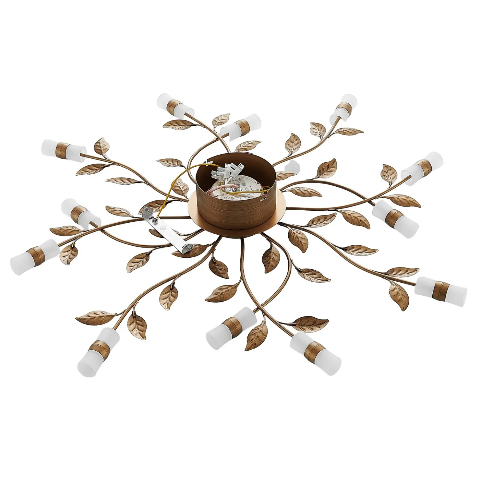 Lindby LED-kattovalaisin Bentas, pronssi, metalli, Ø 80cm